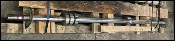 Precision-engineered drive shaft with machined surface.