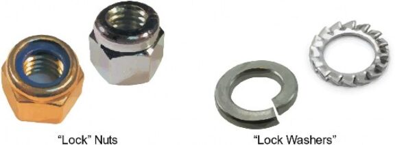 Lock nuts vs Lock Washers diagram 
